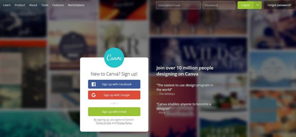 Canva Signup