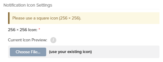 Icon settings